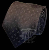 Classic Square and Compass Masonic Necktie Black Dark Grey