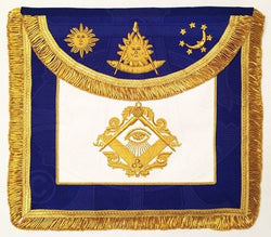 “The Man Who Would Be Master” Past Master Masonic Apron, Gold