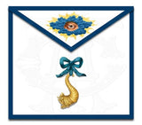 "Blue Ribbon" Masonic Lodge Officers Aprons (Set of 11)