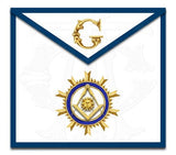 "The Sunburst" Masonic Lodge Officers Aprons (Set of 11)