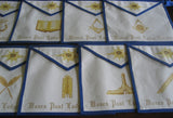 Traditional Masonic Lodge Officers Aprons (Set of 11)