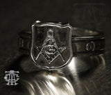 Pillar of Strength Masonic Ring Silver