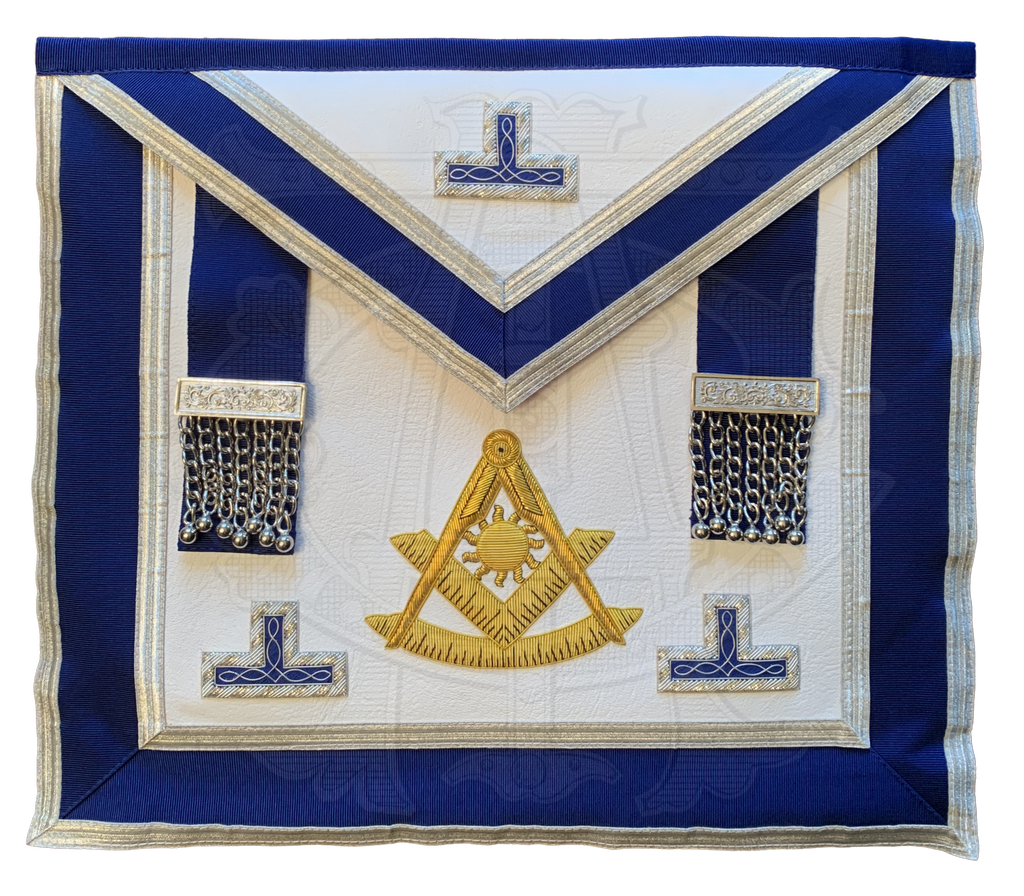 Masonic Past Master Apron – Embroidered Blue Lodge Fraternity DMA-1100GB, USA Made