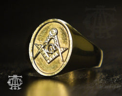 Signature Master Mason Masonic Ring Gold