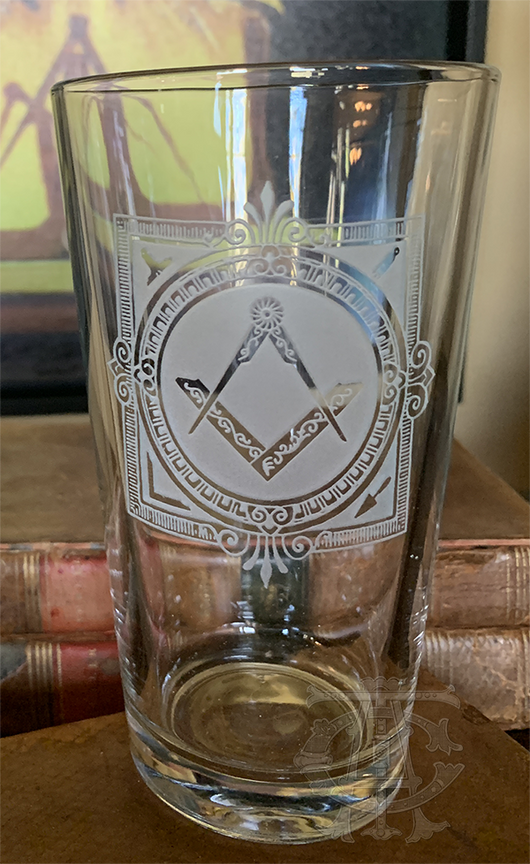 Working Tools Masonic Pint Glass