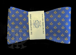 Classic Square and Compass Blue and Gold Bowtie