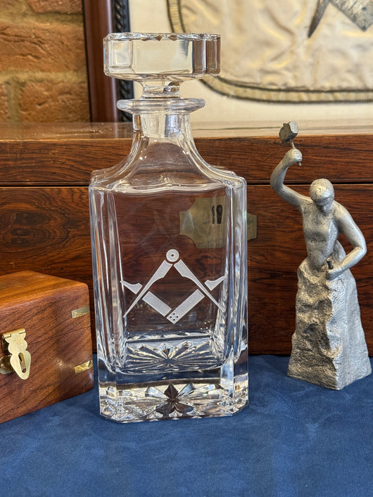 Square & Compass Masonic Decanter