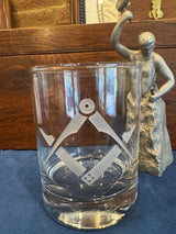 Square & Compass Rock Glass (Single, Pair, or Set)