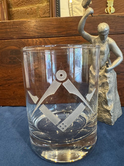 Square & Compass Rock Glass (Single, Pair, or Set)