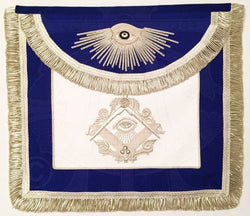“The Man Who Would Be King” Masonic Apron, Silver