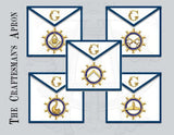 "The Sunburst" Masonic Lodge Officers Aprons (Set of 11)