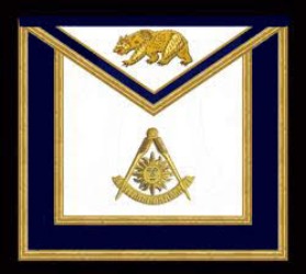 The California Past Master's Masonic Apron, Style B - Triangular Bib