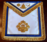 Man Who Would Be Master Past Master Masonic Apron, Gold - Texas Regulation