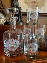 33rd Degree Scottish Rite Masonic Rocks Glasses (Set of 4) and Decanter