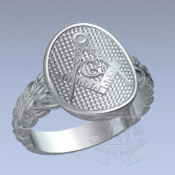 Laurel Masonic Ring Silver