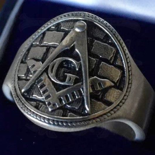 Masters Pavement Masonic Ring Silver